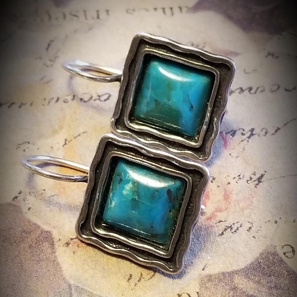 RARE Silpada Sterling Silver & Turquoise Earrings